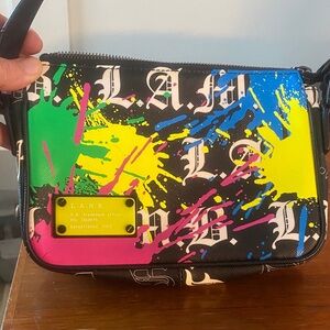 L.A.M.B. by Gwen Stefani Graffiti Paint Splatter Demi Shoulder Bag